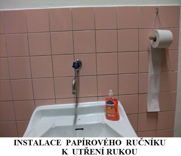 INSTALACE PAPÍRU K UTŘENÍ